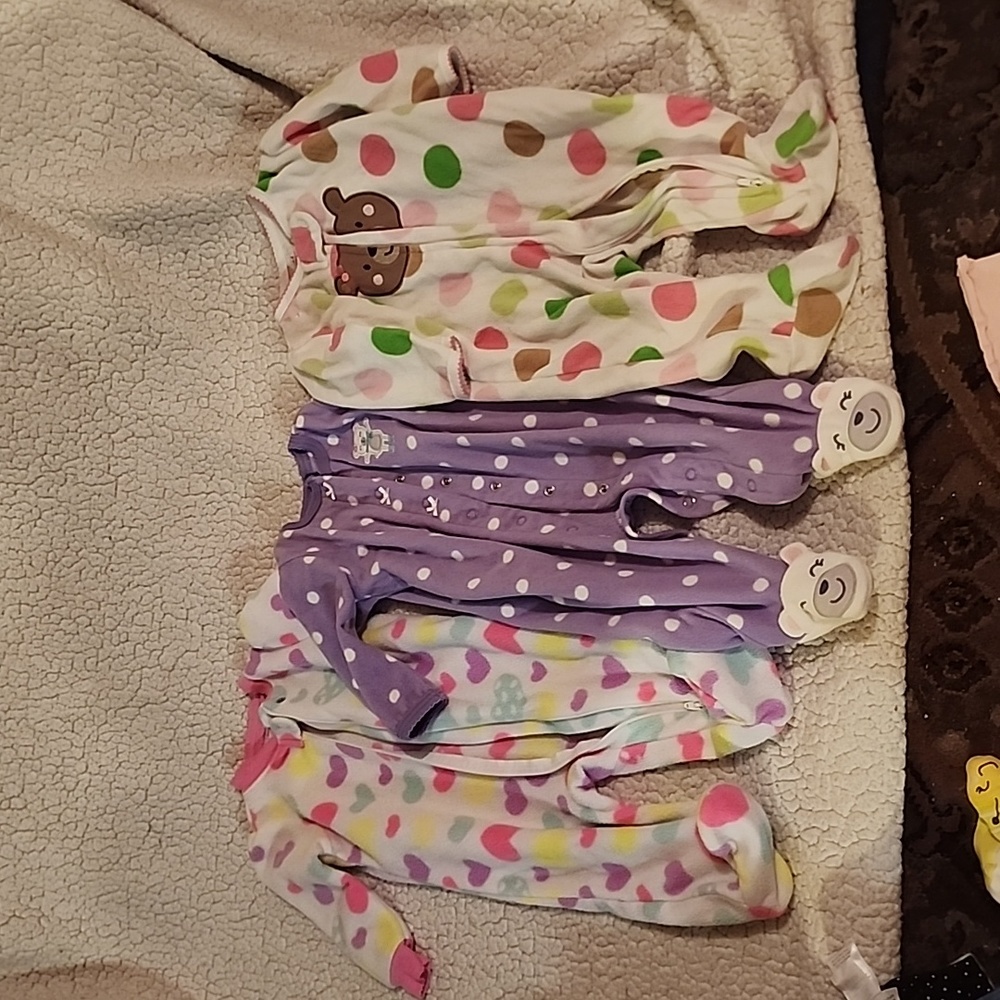 Baby onsie flannel pajamas